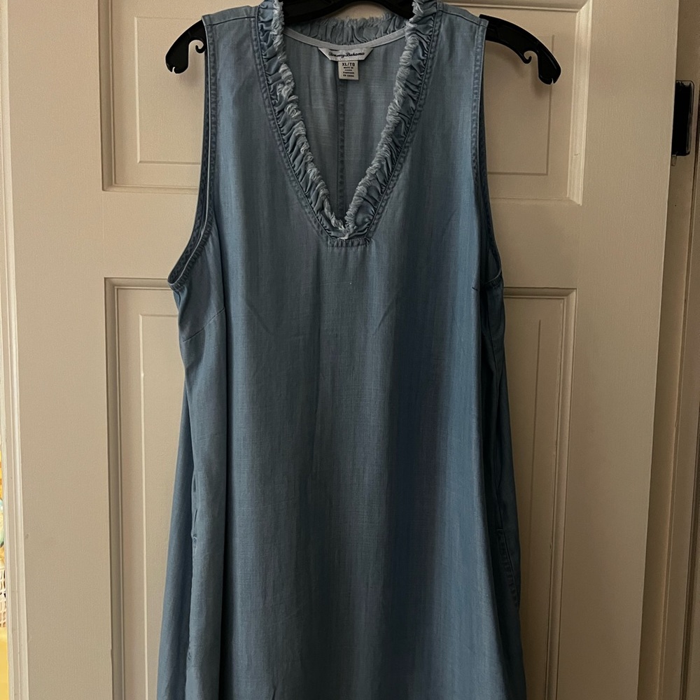 Tommy Bahama Two Palms ruffle linen dress